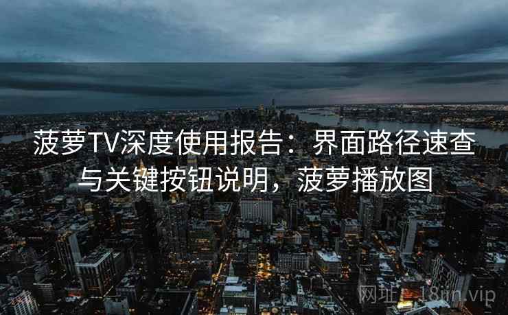 菠萝TV深度使用报告：界面路径速查与关键按钮说明，菠萝播放图