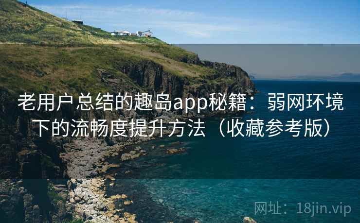 老用户总结的趣岛app秘籍：弱网环境下的流畅度提升方法（收藏参考版）