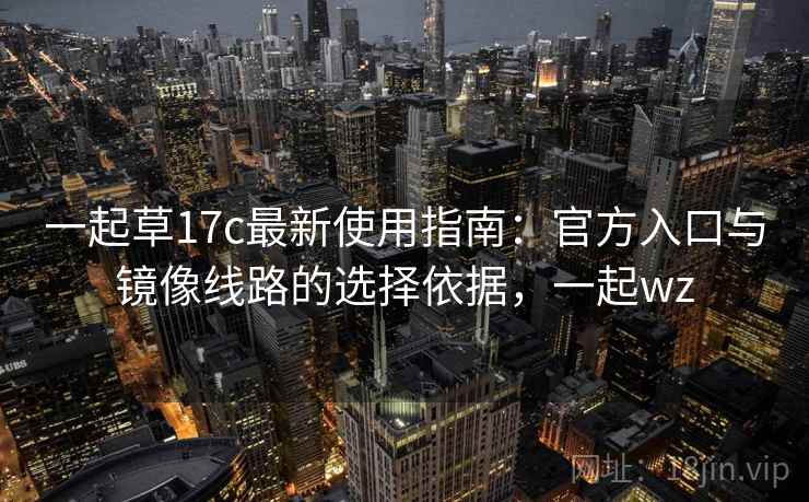 一起草17c最新使用指南：官方入口与镜像线路的选择依据，一起wz