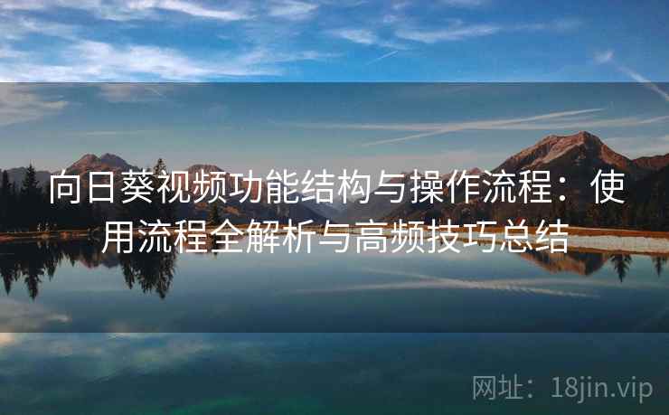 向日葵视频功能结构与操作流程：使用流程全解析与高频技巧总结