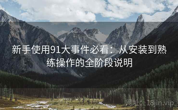 新手使用91大事件必看：从安装到熟练操作的全阶段说明