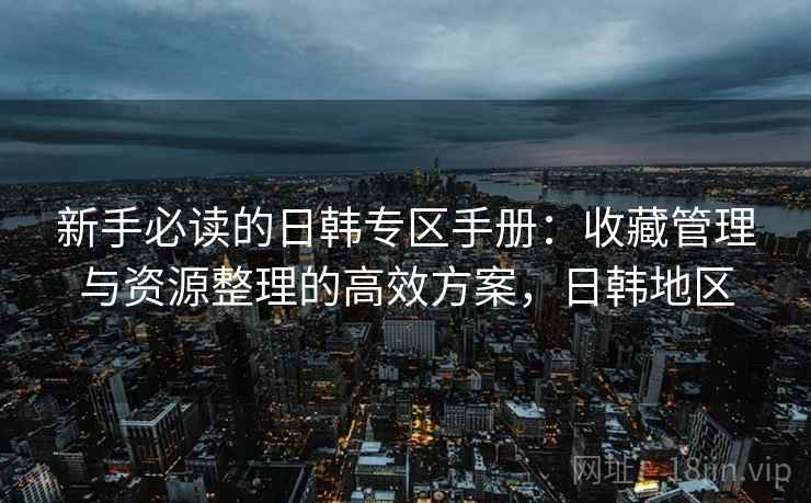 新手必读的日韩专区手册：收藏管理与资源整理的高效方案，日韩地区